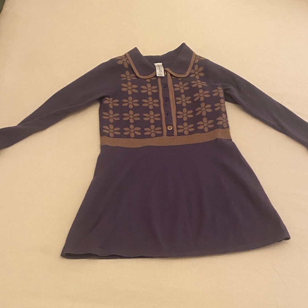 Chic Kids Dress in Purple and Brown